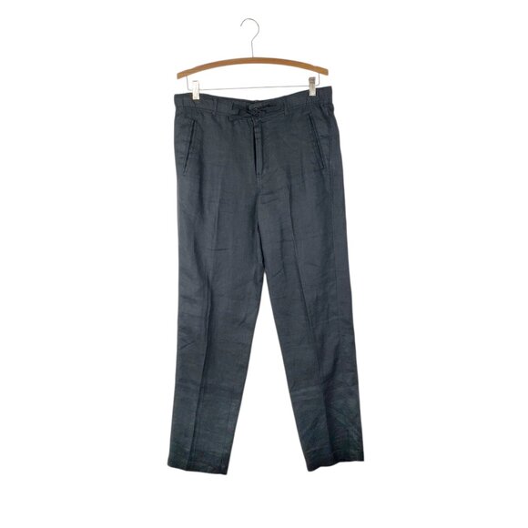 Tasso Elba Island Black Linen Pants Mens Small Drawstring Waist Beach Casual - Picture 1 of 7